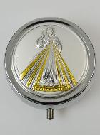 Pilulier du Christ Miséricordieux - Boîte et Médaille en Argent