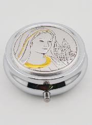 Pilulier Notre Dame de Medjugorje - Boîte et Médaille en Argent