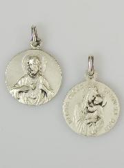 Médaille du Scapulaire en Argent Massif 925/1000 - 18 mm