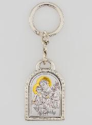 Porte-Clés Saint Antoine de Padoue - Argent Massif - 5 cm