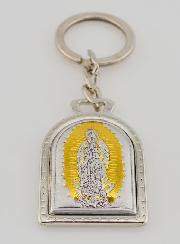 Porte-Clés Notre Dame de Guadalupe - Argent Massif - 5 cm