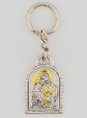 Porte-Clés de la Sainte Famille Orthodoxe - Argent Massif - 5 cm