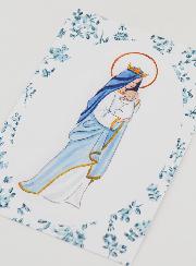 Carte de Baptême - Vierge Couronnée à l'Enfant Jésus