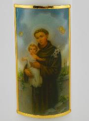 Cierge Religieux - Icône de Saint Antoine de Padoue - 15 cm