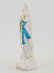 Statue Vierge Marie de Lourdes au Chapelet Or - 10 cm