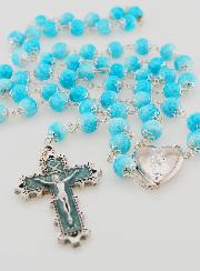 Chapelet en Perles Bleues Fashion en Emaux