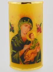 Cierge Religieux - Icône Notre Dame du Perpétuel Secours - 15 cm