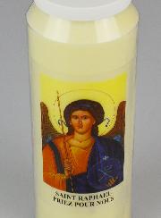 Bougie de Neuvaine Saint Raphaël Archange - 17.5cm