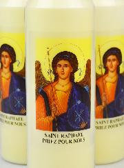 Lot de 3 Bougies de Neuvaine  Saint Raphaë lArchange