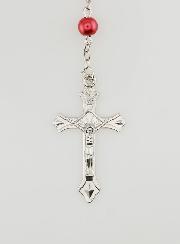Chapelet Fashion Mode en Perles Rouges - 60 cm