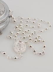 Chapelet en Argent et sa Boite Cadeau