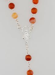 Chapelet en Argent Massif et Perles de Cornaline