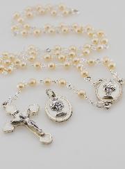 Chapelet de Première Communion en Argent + Médaille