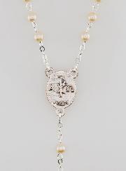 Chapelet de Première Communion en Argent + Médaille