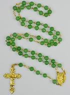 Chapelet en Plaqué Or et Perles Aventurine Véritable