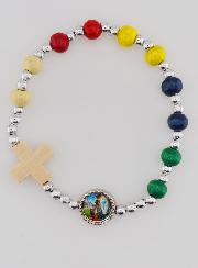 Bracelet Dizainier Missonnaire en Bois et Perles