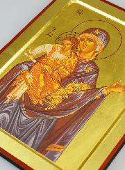 Icône Religieuse Byzantine Vierge de Tendresse - 30 cm