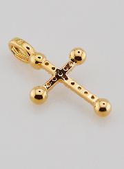 Croix en Plaqué Or et Diamants Strass - 20 mm