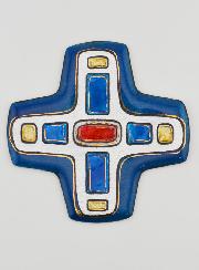 Croix Mosaique Carrée en Emaux du Liban