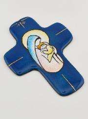 Croix de Communion Vierge de la Bonté en Emaux