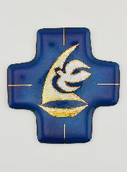 Croix Saint Esprit Carrée en Emaux du Liban