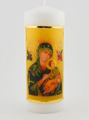Cierge Souvenir de Communion Notre Dame du Perpétuel Secours