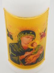 Cierge Souvenir de Communion Notre Dame du Perpétuel Secours