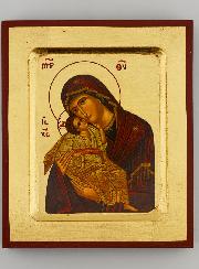 Icône Vierge de Tendresse sur Feuille d'Or