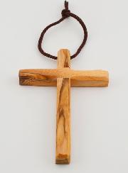Croix d'Aube de Première Communion en Bois d'Olivier
