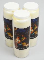Lot de 3 Bougies de Neuvaine de Noël