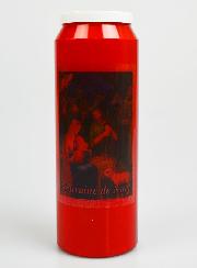 Bougie de Neuvaine Rouge de Noël