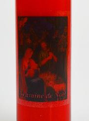 Bougie de Neuvaine Rouge de Noël