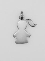 Pendentif Silhouette Fille en Argent 925/1000