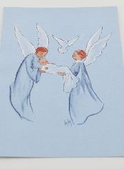 Image de Baptême - Ange et Esprit Saint - 10 X 15 cm