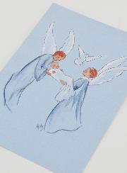 Image de Baptême - Ange et Esprit Saint - 10 X 15 cm