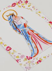 Image de Baptême - Vierge Couronnée au Lys