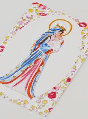 Image de Baptême - Vierge Couronnée au Lys