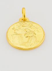 Médaille de Baptême Sainte Rita en Plaqué Or
