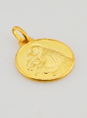 Médaille de Baptême Saint Antoine en Plaqué Or