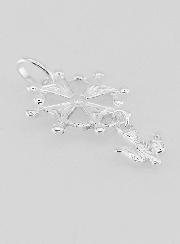 Pendentif Croix de Baptême Esprit Saint en Argent Massif