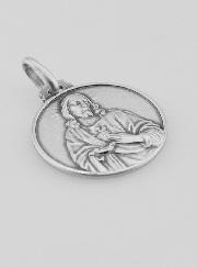 Médaille de Baptême Sacré Coeur de Jésus en Argent - 18mm