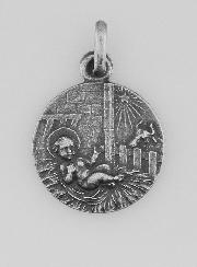 Médaille de Baptême Nativité du Christ en Argent 925/1000