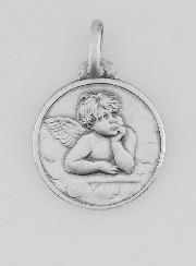 Médaille de Baptême Ange-Gardien en Argent Massif 925/1000