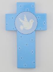 Croix Colombe de l'Esprit Saint Bleu