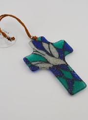 Croix Colombe de l'Esprit Saint en Verre