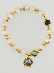 Bracelet Dizainier en Perles de Cristal et Or