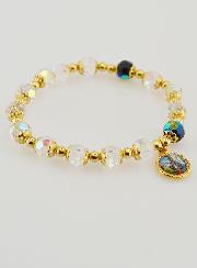 Bracelet Dizainier en Perles de Cristal et Or