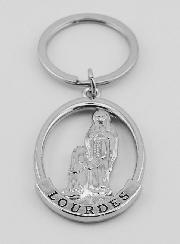 Porte-Clés Ajouré Notre Dame de Lourdes - 4 cm