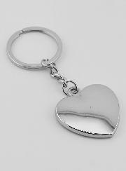 Porte-Clés Coeur Ange-Gardien Argent et Diamants Strass