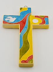 Croix en Céramique - Colombe de l'Esprit Saint